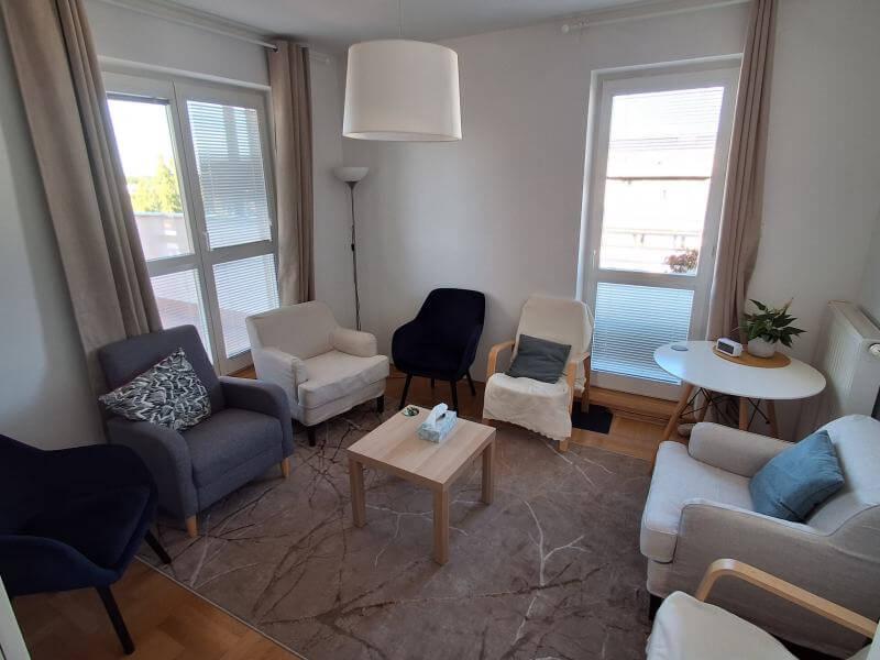  Miejsce sesji superwizji indywidualnej i grupowej dla psychoterapeutów – Ośrodek Zaufaj Ciału, Warszawa Bielany.